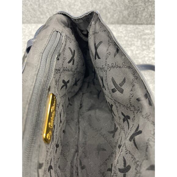 Paloma Picasso Made in Italy Navy Blue Leather Gold Hardware Crossbody Purse - Picture 13 of 16